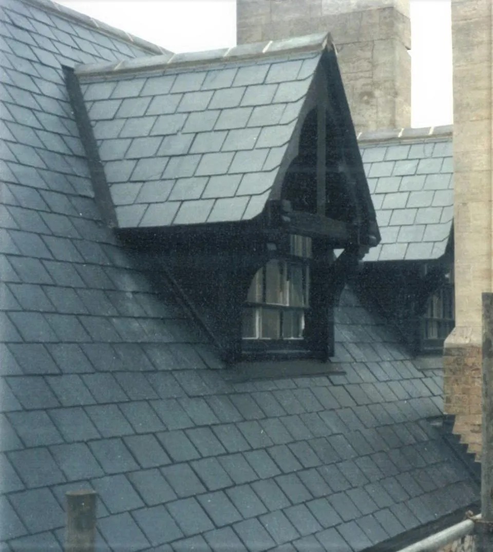 traditional roof with window